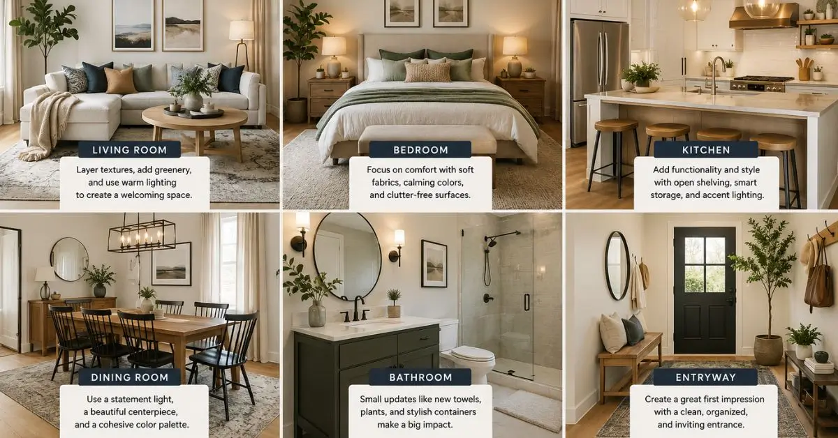 Home Decor Ideas That Actually Work (Room-by-Room Guide) - Smart Fix Up