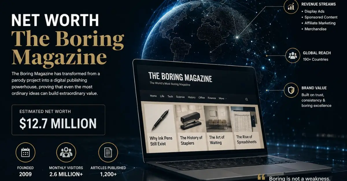 Net Worth The Boring Magazine: What It Covers